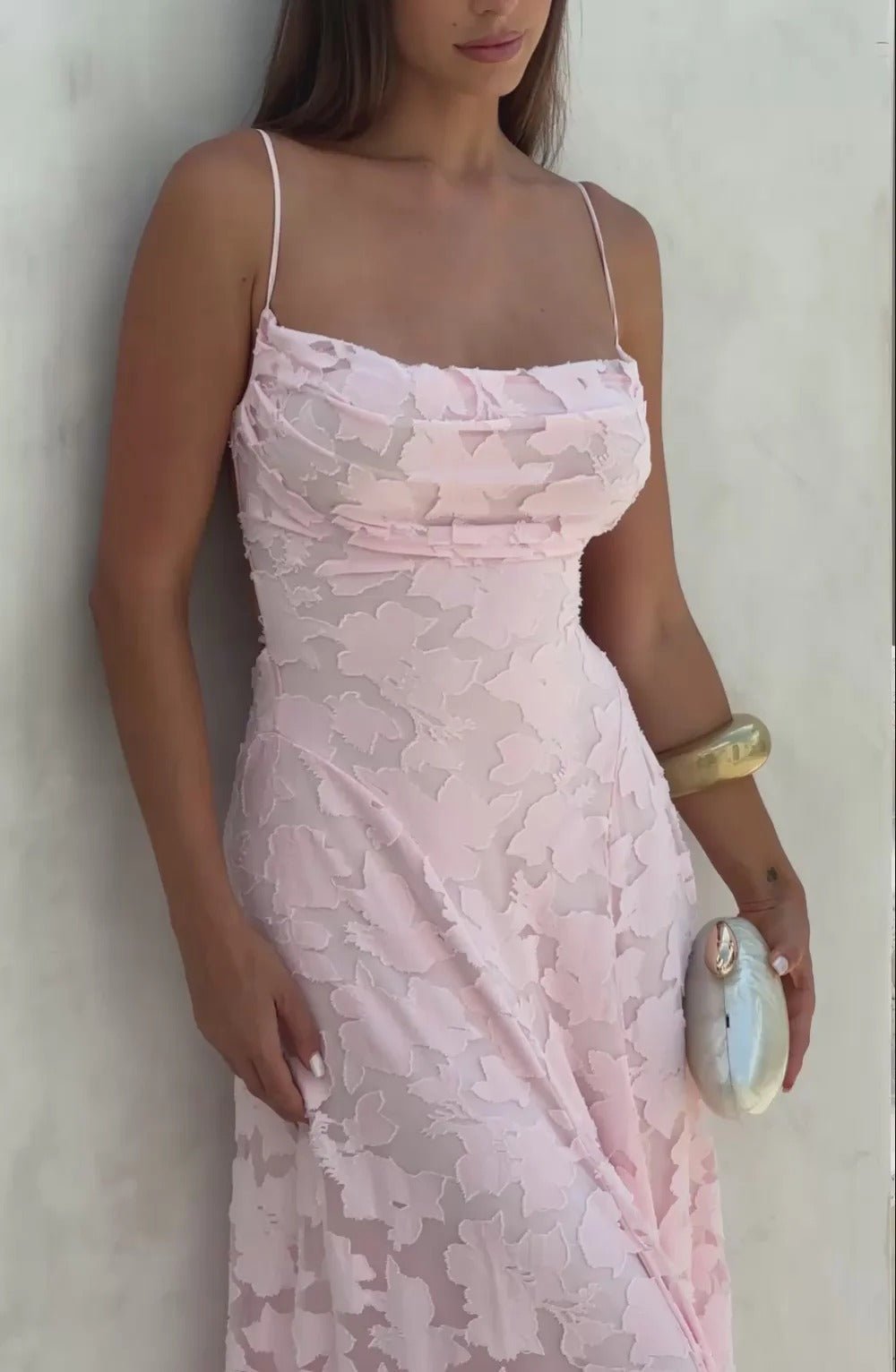 Robe longue Brielle fleurie sans manches
