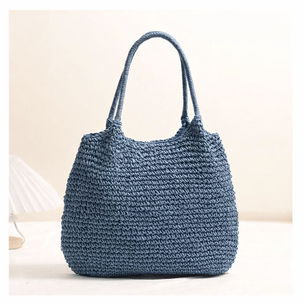 Sac cabas de plage Brielle en paille tressée