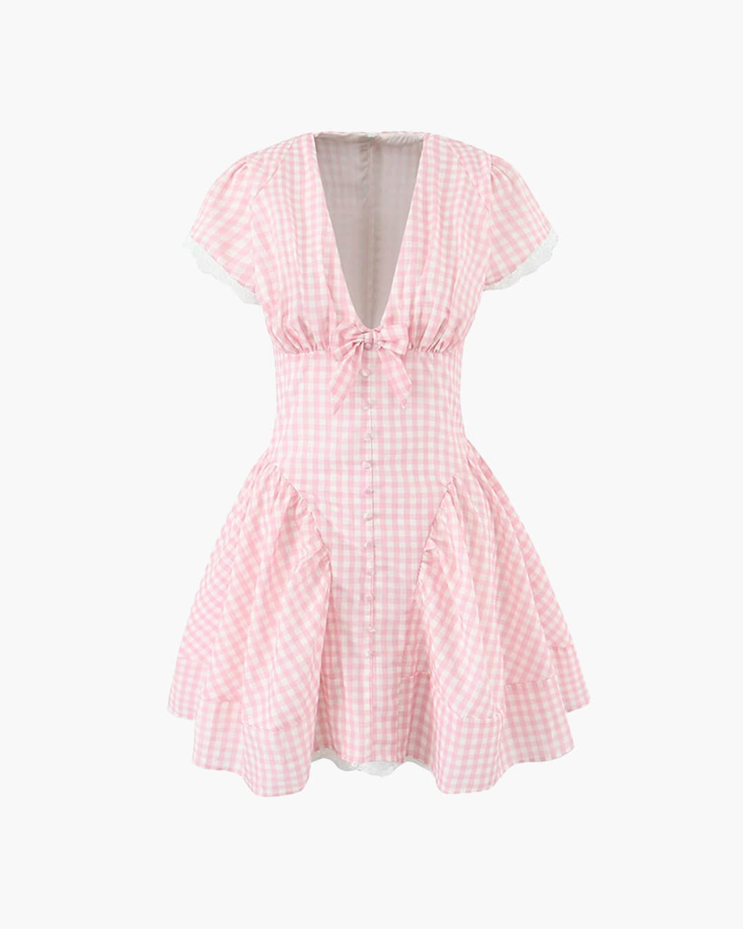 Mini-robe Brittany à volants et à carreaux