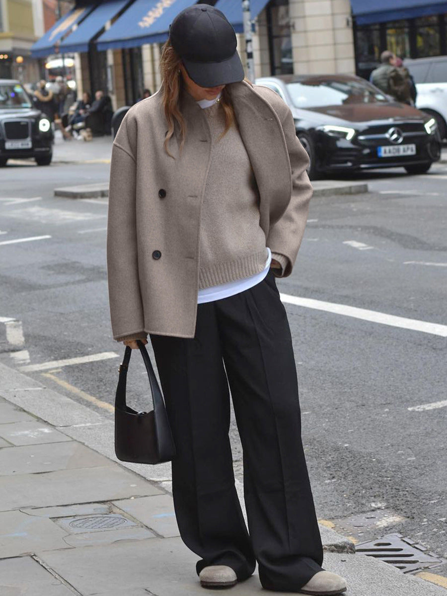 Manteau court croisé Wynne