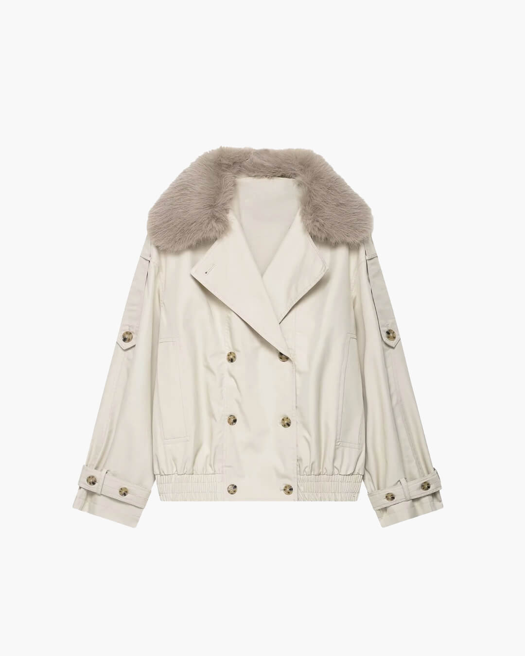 Trench-coat Camille avec fausse fourrure