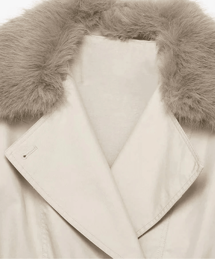 Trench-coat Camille avec fausse fourrure