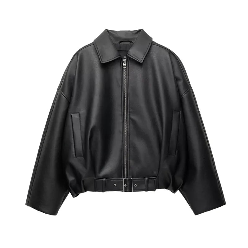 Veste de motard Carine en cuir