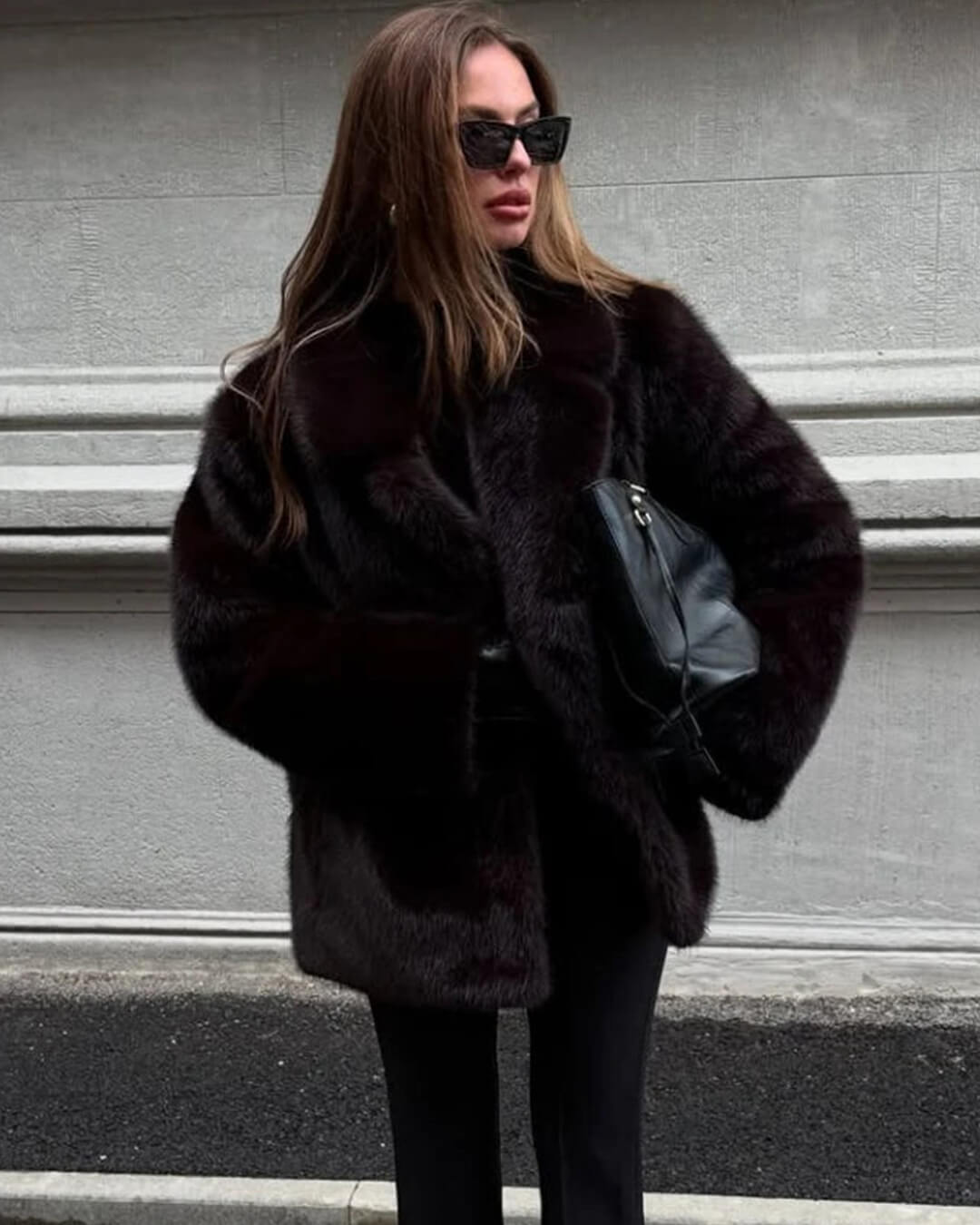 Manteau Carissa en fausse fourrure