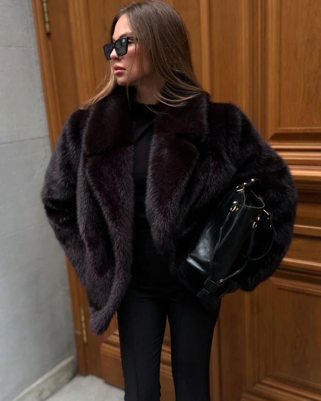 Manteau Carissa en fausse fourrure