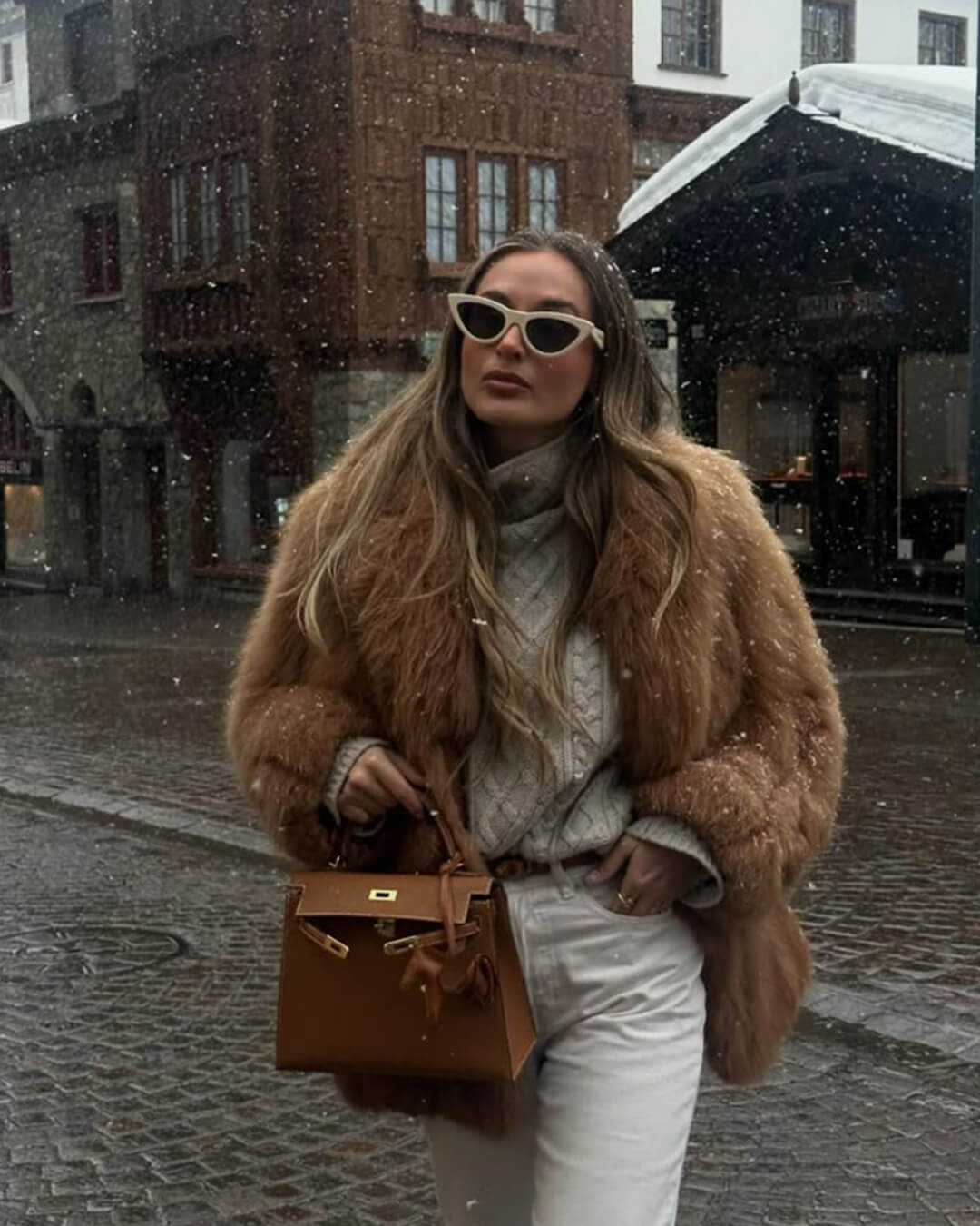 Manteau Carissa en fausse fourrure