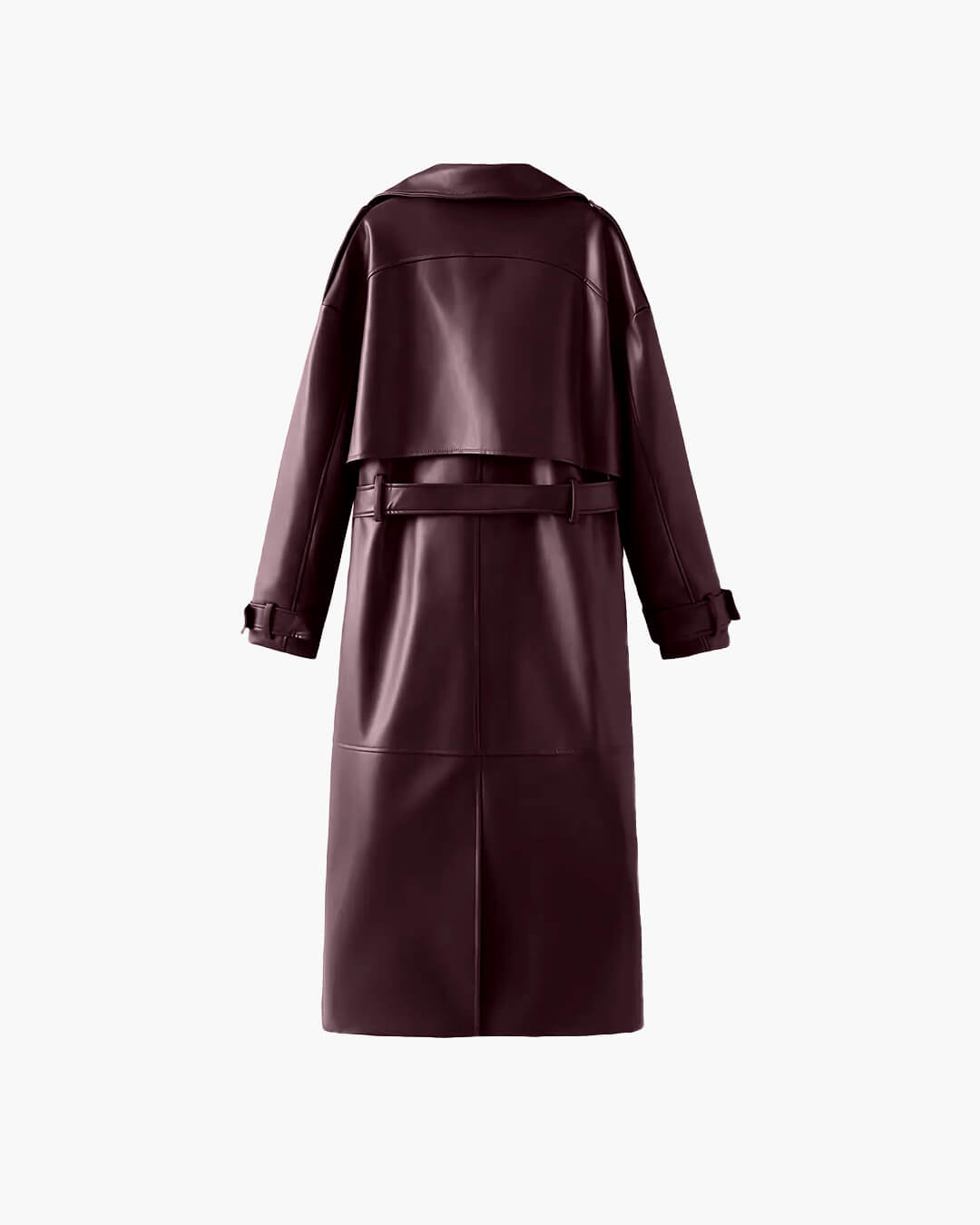Trench long en similicuir Cassy