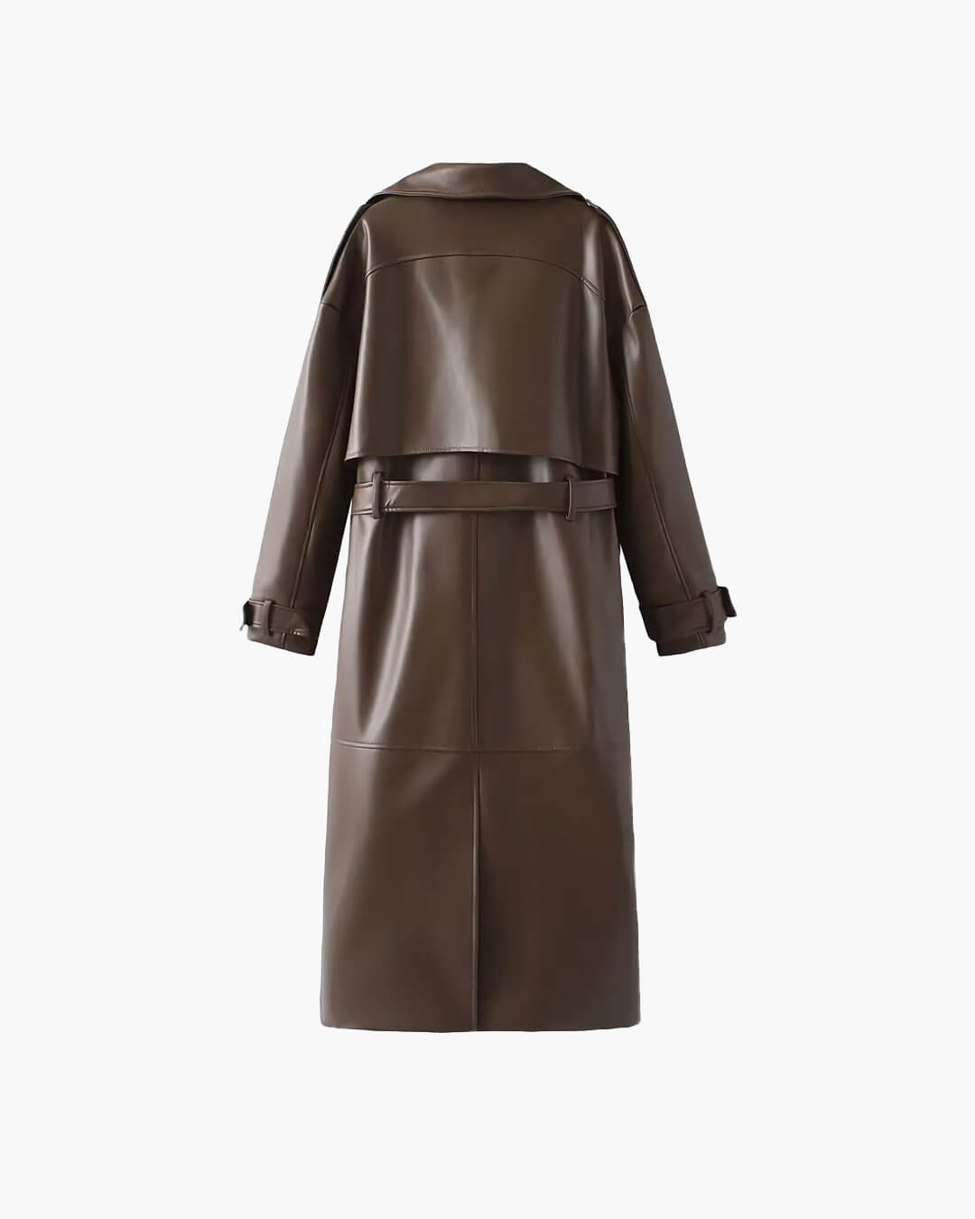 Trench long en similicuir Cassy