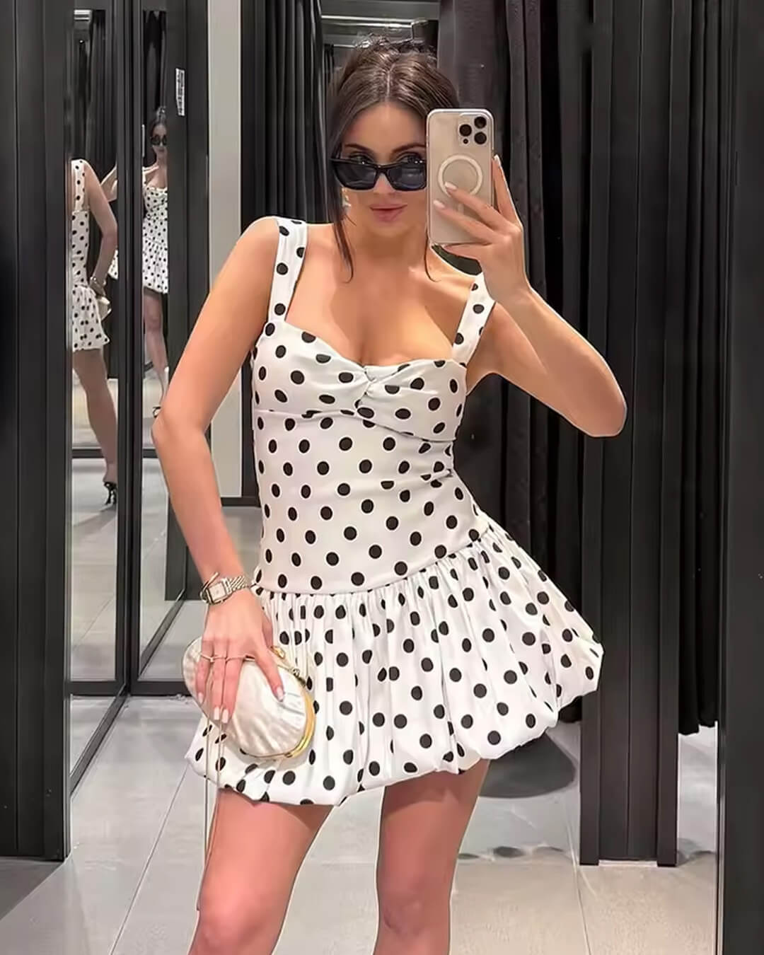 Mini-robe Cassy ballon à pois