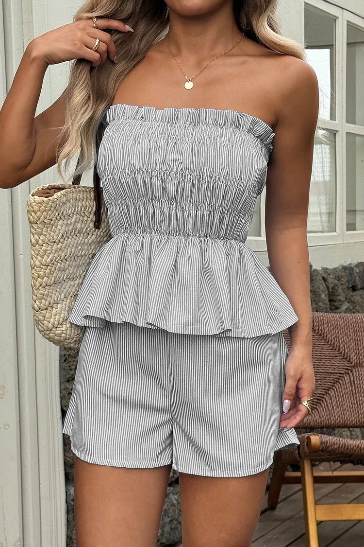 Ensemble coordonné Cate avec haut à volants et short