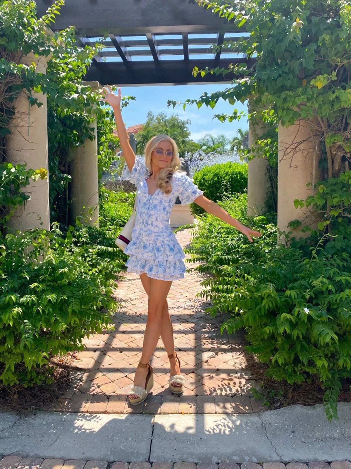 Cathrine Floral Ruffle Mini Dress