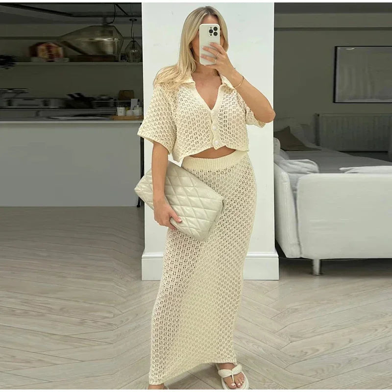 Ensemble élégant en crochet Celeste