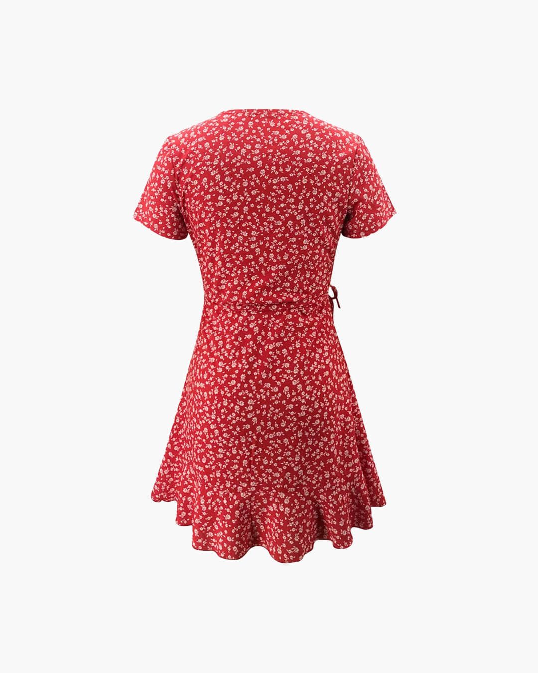 Mini-robe trapèze fleurie à col en V Celeste