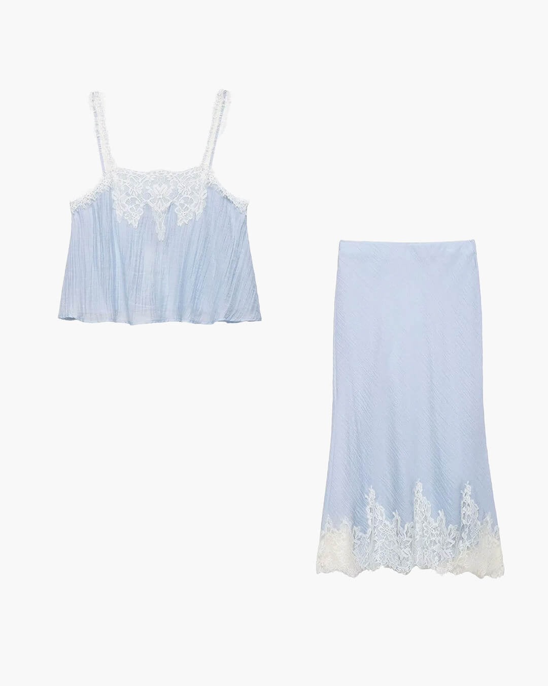 Ensemble midi deux pièces en dentelle ajourée Celeste