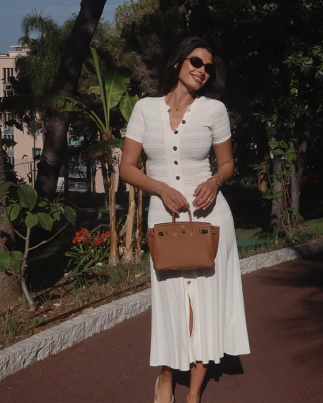 Robe midi Celeste en maille côtelée