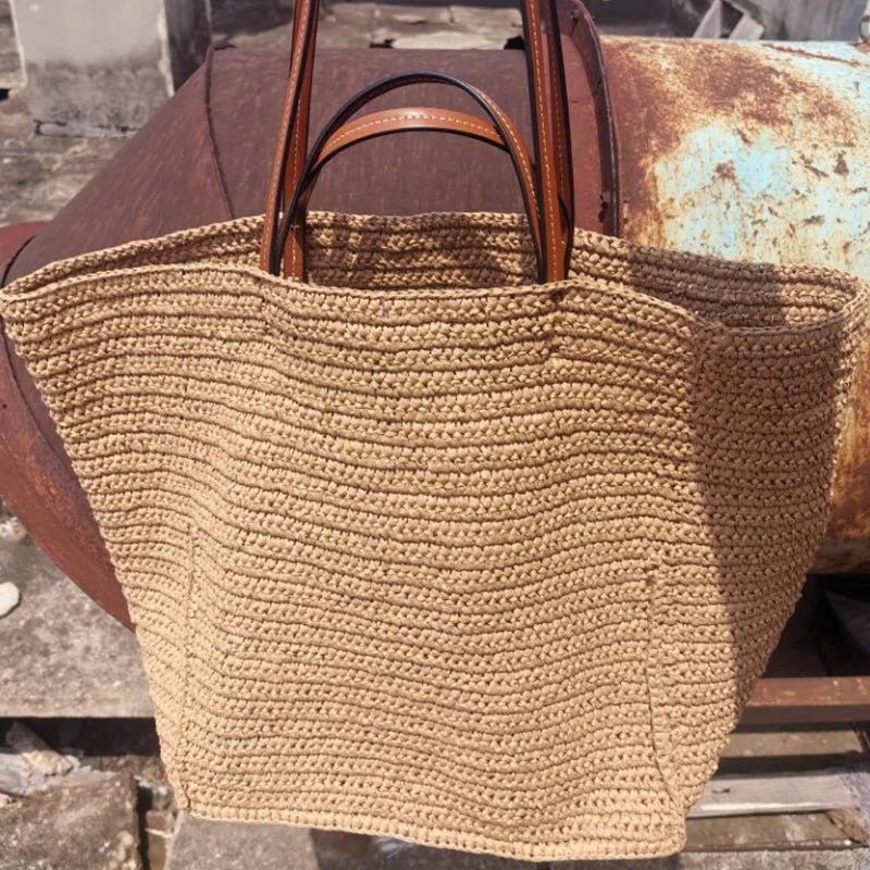 Sac cabas Celeste en paille tressée