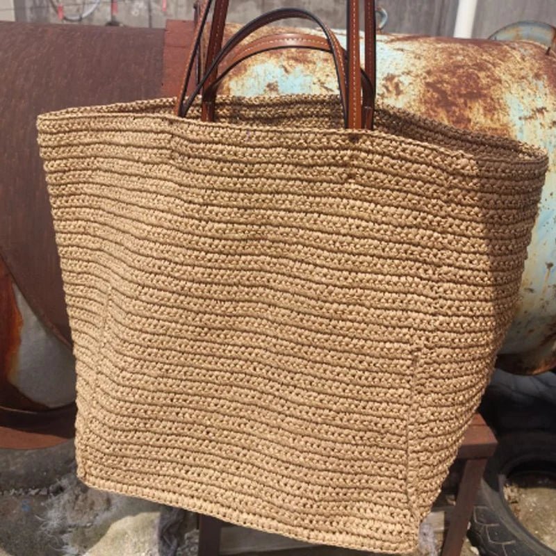 Sac cabas Celeste en paille tressée