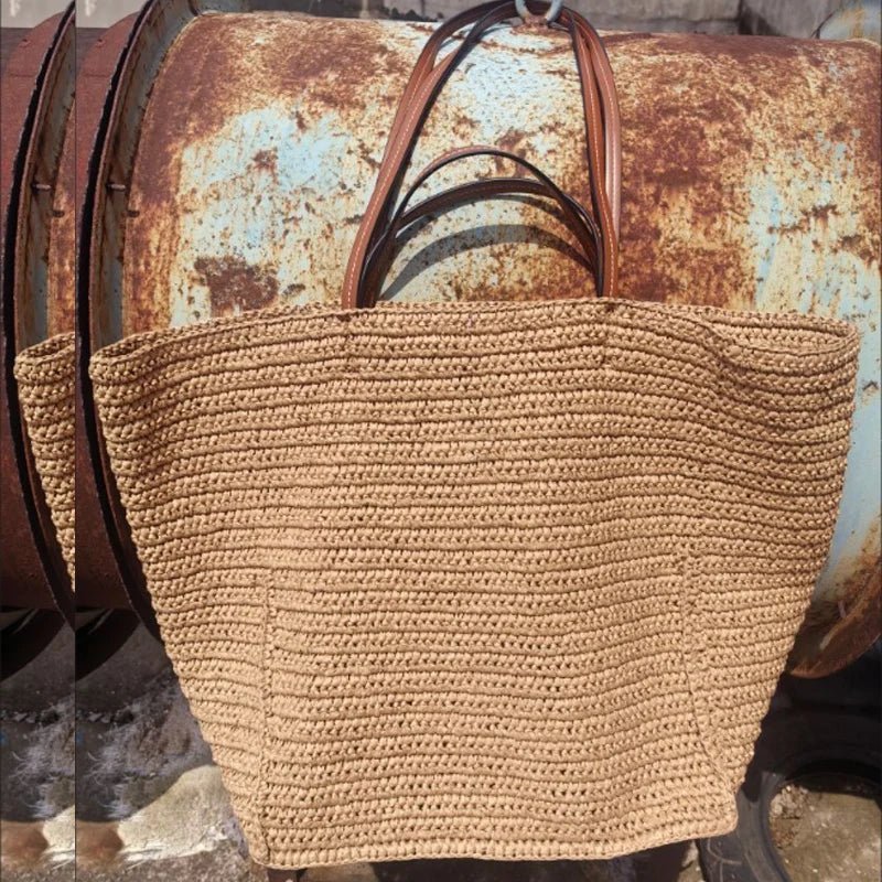 Sac cabas Celeste en paille tressée