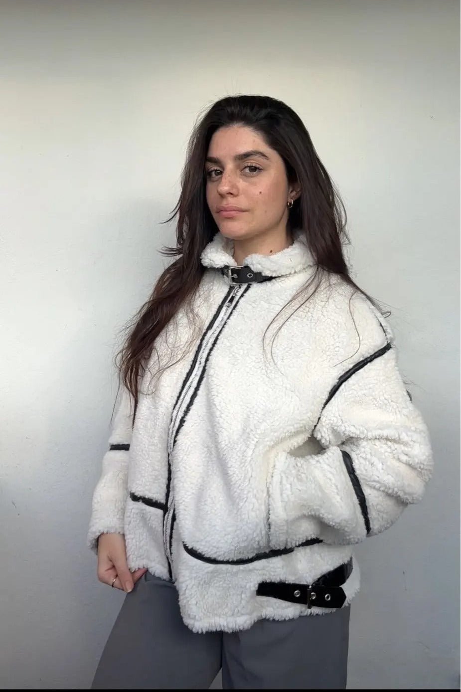 Blouson aviateur en bouclé Chantal