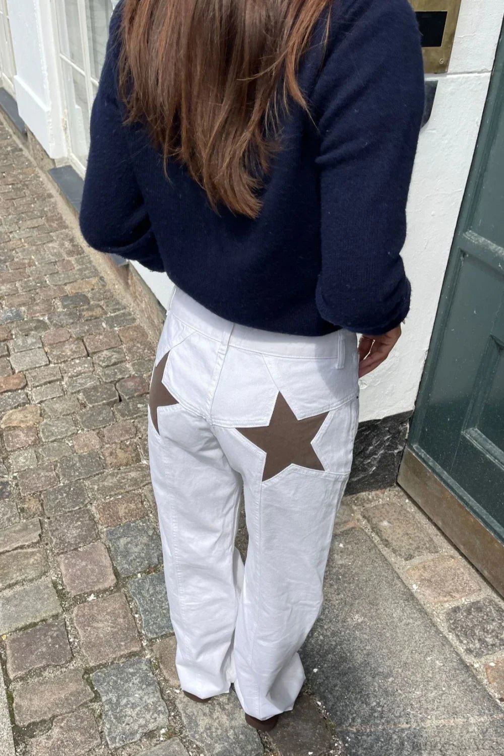 Jean à empiècements étoilés et motifs color-block Charlize