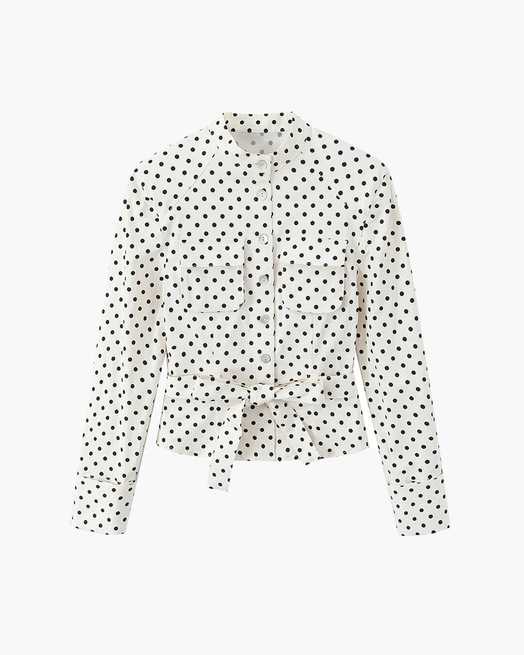 Ensemble Cherry à pois avec veste et pantalon corsaire