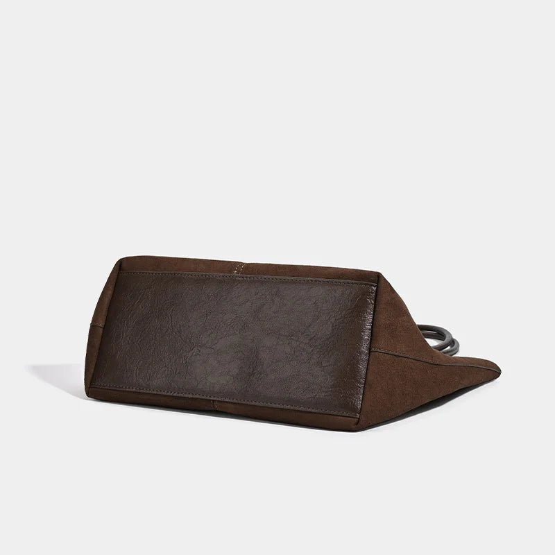 Sac cabas en daim avec pochette Cheska