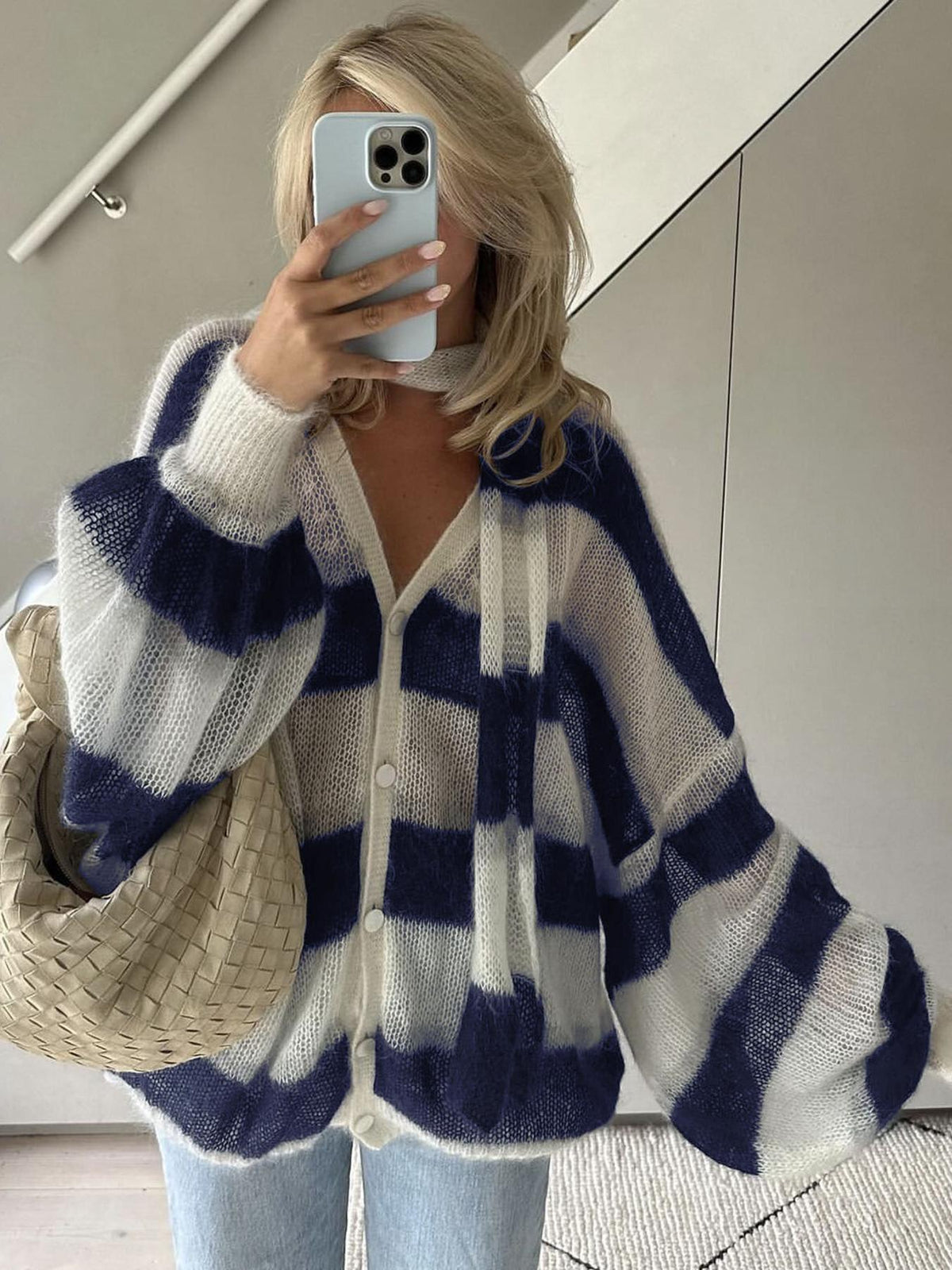 Cardigan ample rayé Christel