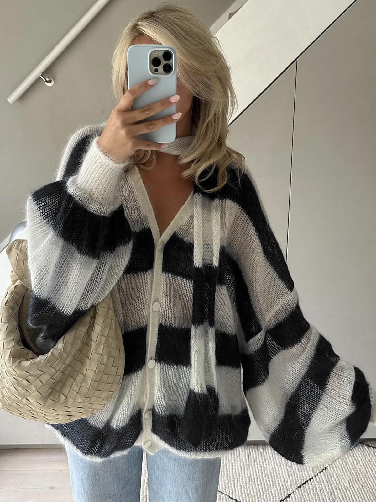Cardigan ample rayé Christel