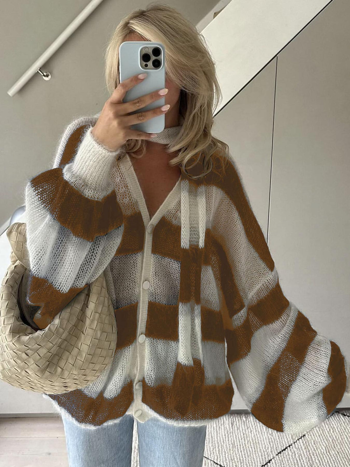 Cardigan ample rayé Christel
