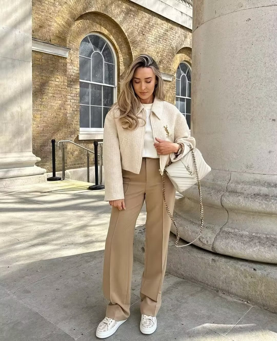 Veste en bouclé à col Claudine Ciara