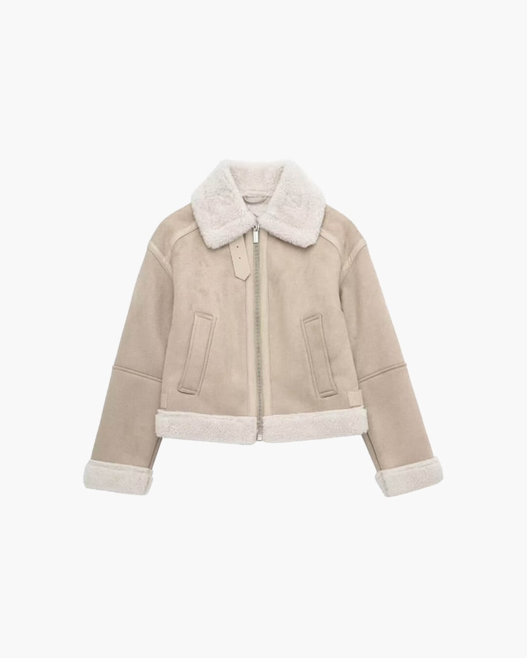 Veste en daim et fausse fourrure Cindy
