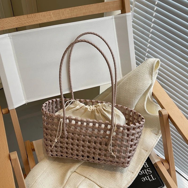 Sac cabas à bandoulière ajouré Claudia