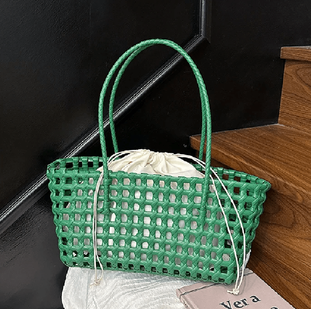 Sac cabas à bandoulière ajouré Claudia