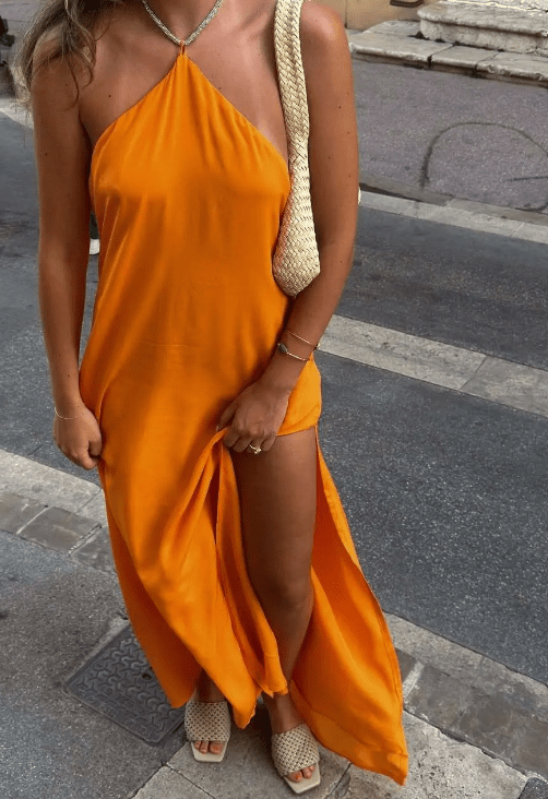 Robe longue Claudia à sequins et dos nu
