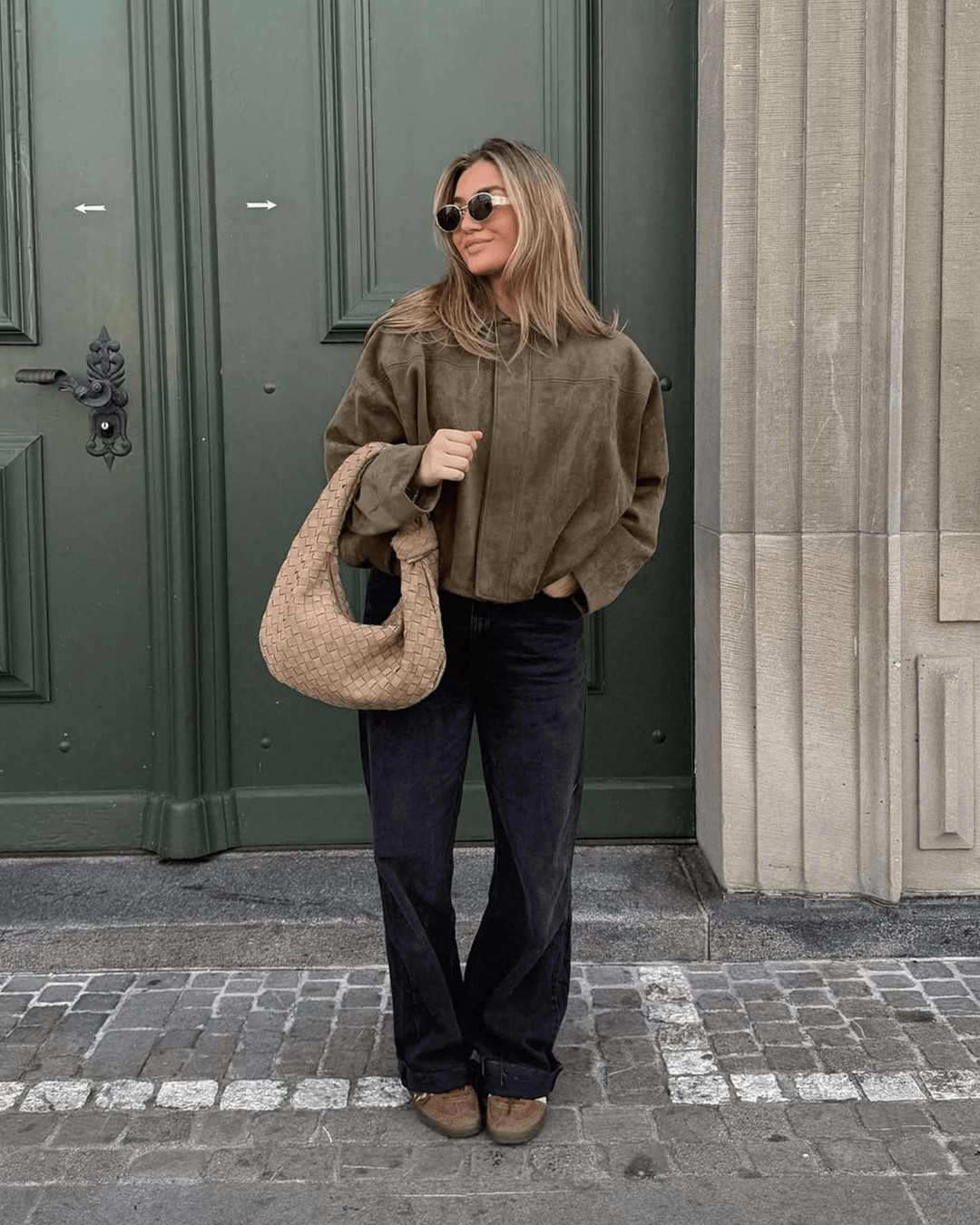 Blouson aviateur Constance en suédine