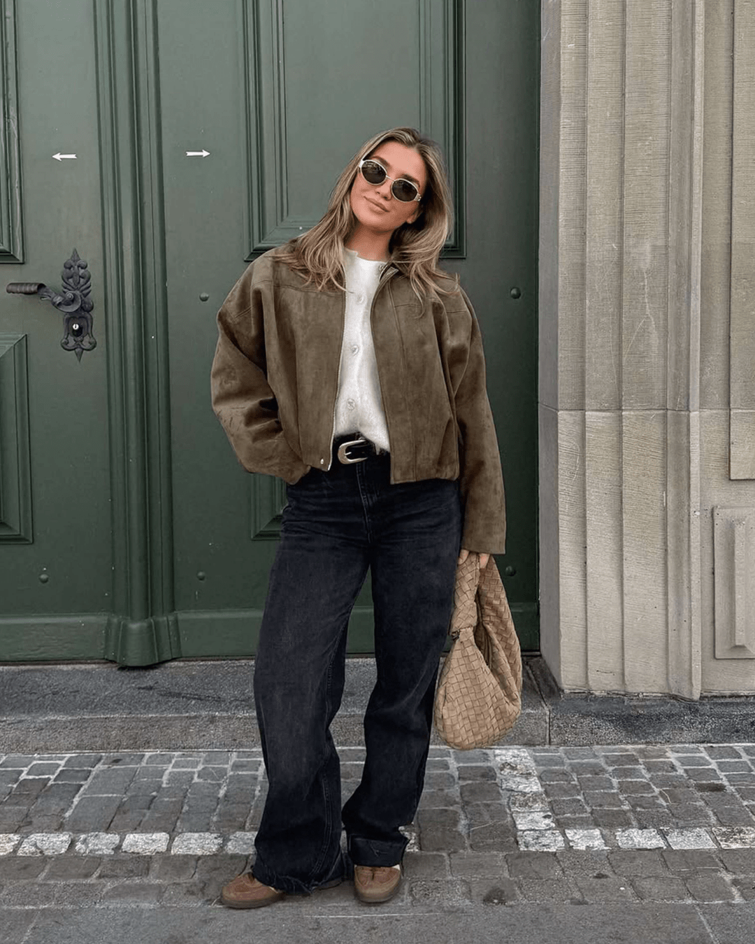 Blouson aviateur Constance en suédine