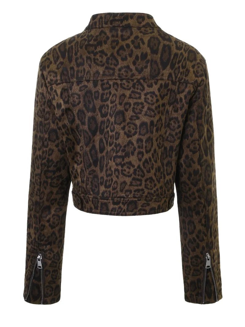 Veste courte à imprimé léopard Coral