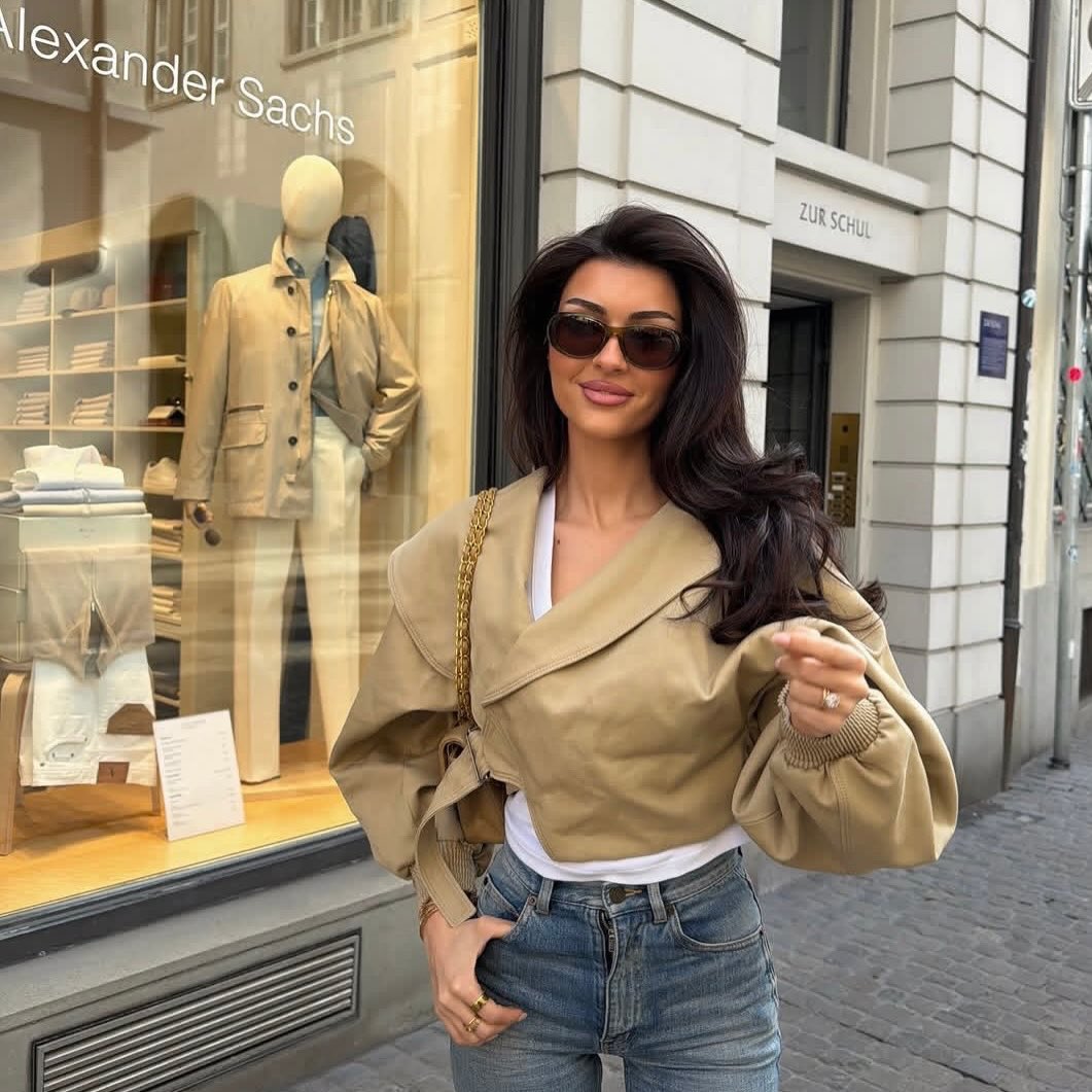 Manteau à revers et taille élastique Courtney