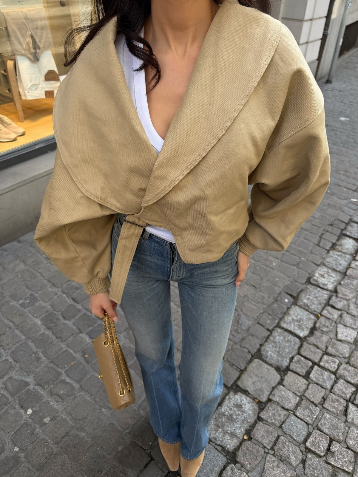Manteau à revers et taille élastique Courtney