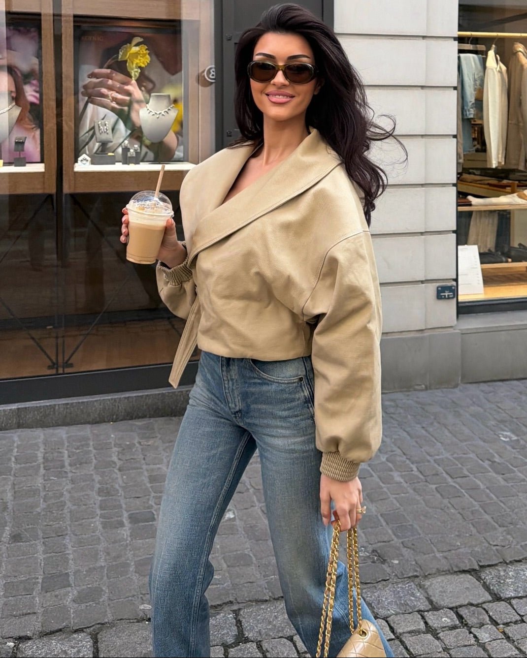 Manteau à revers et taille élastique Courtney
