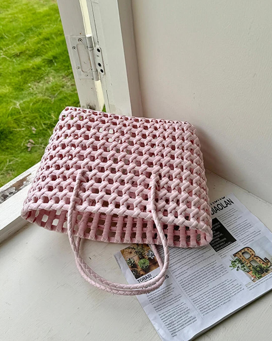 Sac cabas à tissage ajouré Cresta