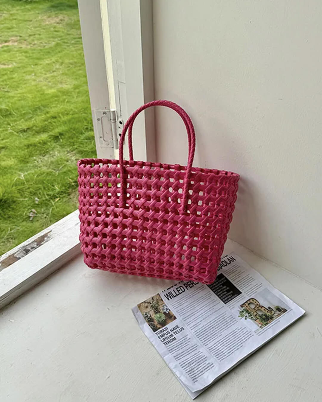 Sac cabas à tissage ajouré Cresta