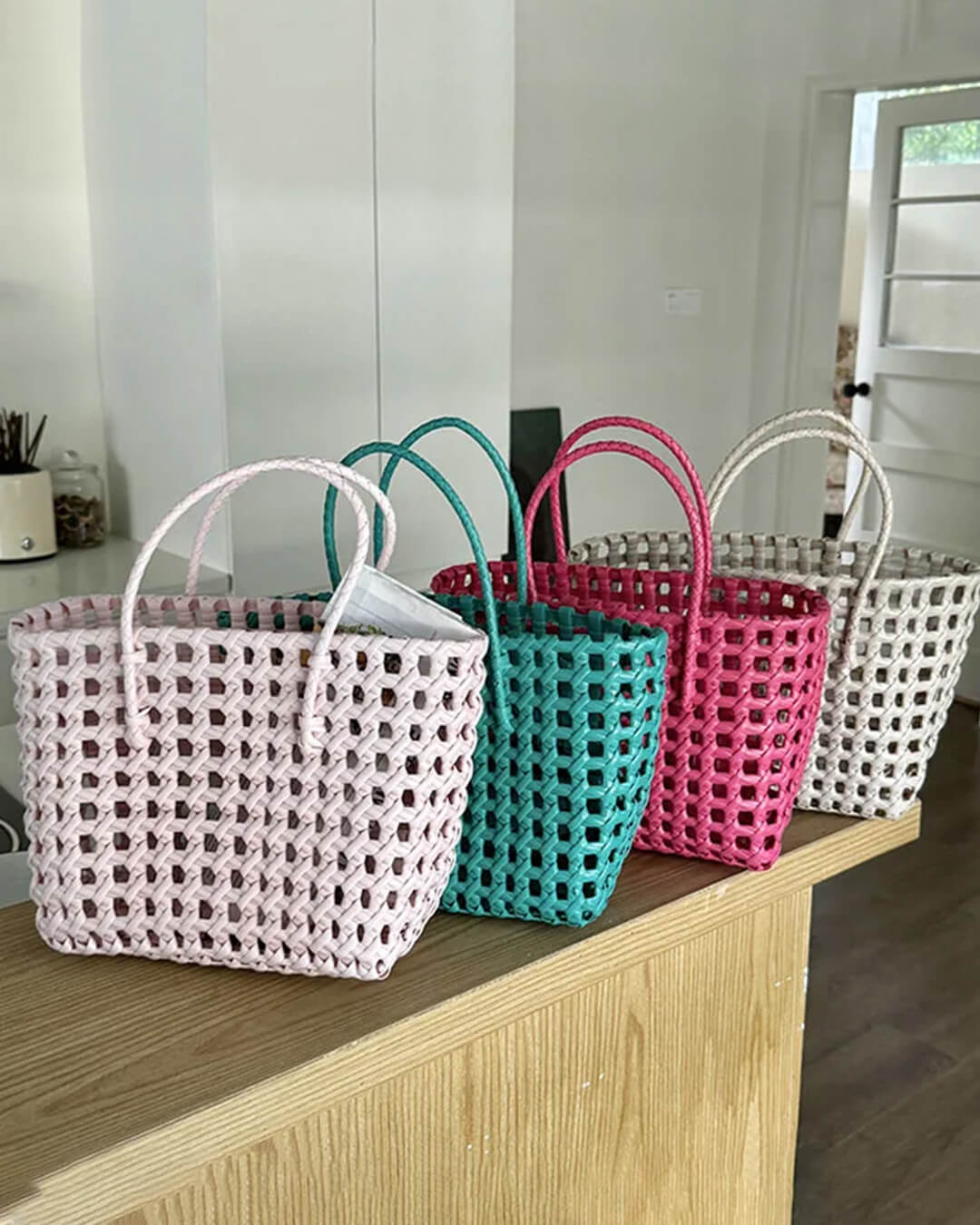 Sac cabas à tissage ajouré Cresta