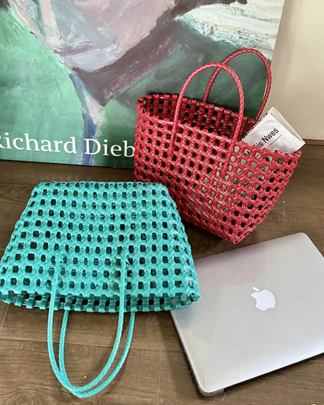 Sac cabas à tissage ajouré Cresta
