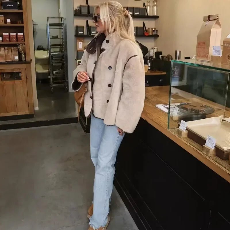 Blouson aviateur en fausse fourrure Cynthia