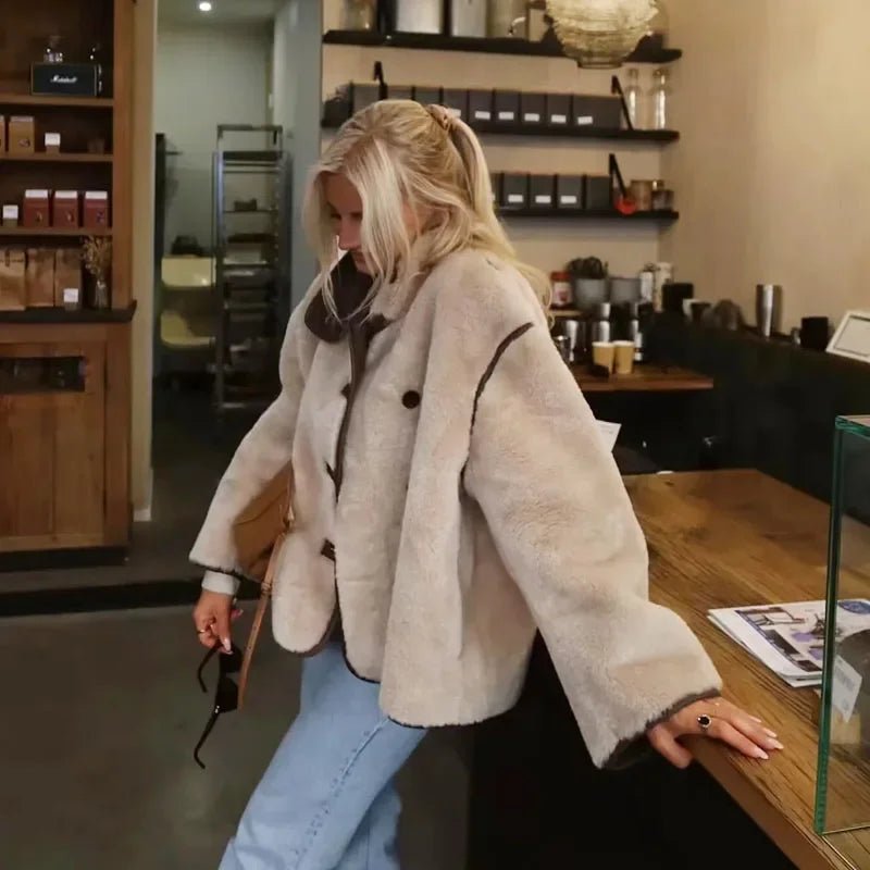 Blouson aviateur en fausse fourrure Cynthia
