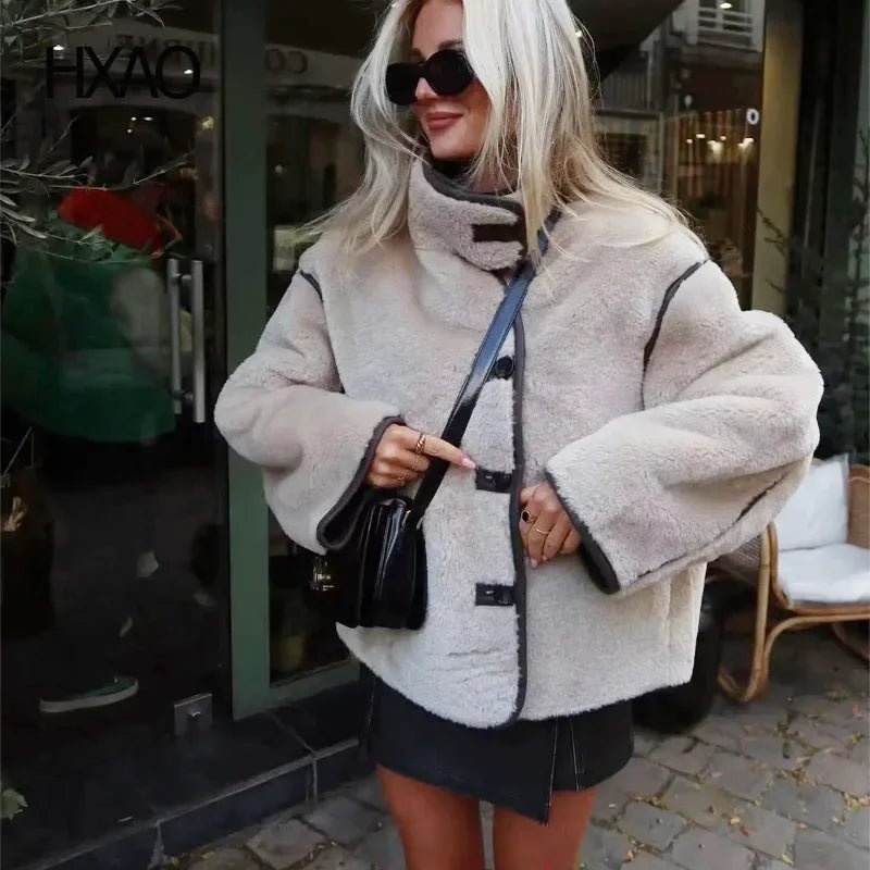 Blouson aviateur en fausse fourrure Cynthia