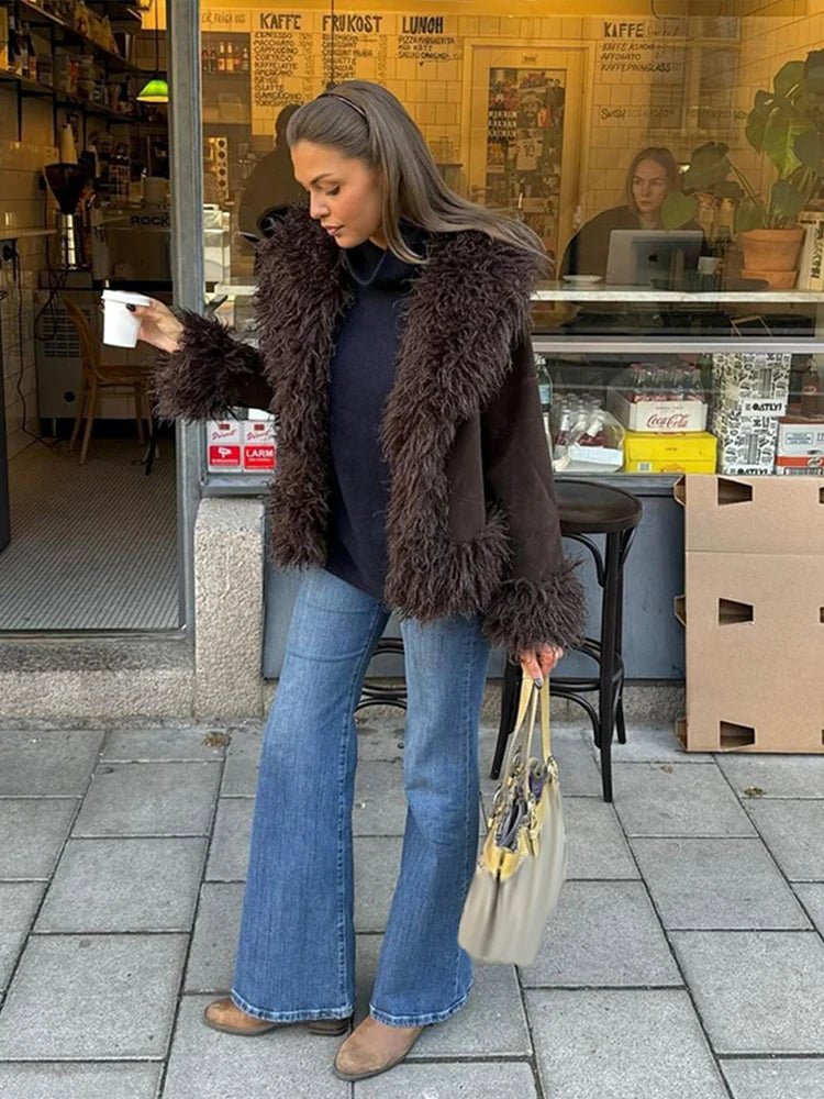 Manteau Daisy douillet en fausse fourrure