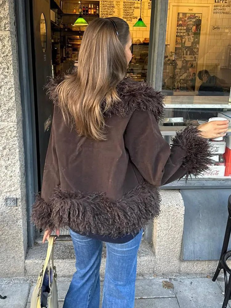Manteau Daisy douillet en fausse fourrure