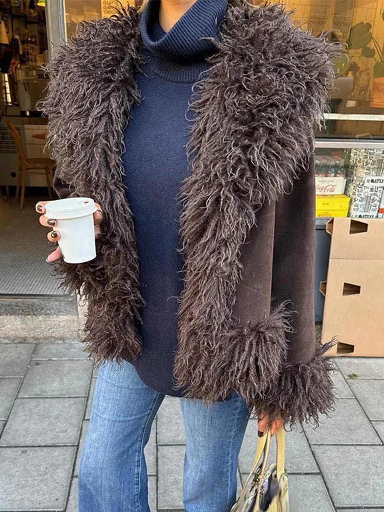 Manteau Daisy douillet en fausse fourrure